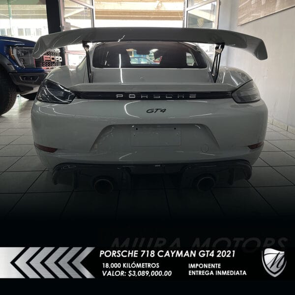 Porsche Cayman 718 GT4 2021 – Exclusividad y Desempeño en su Máxima Expresión - Imagen 20